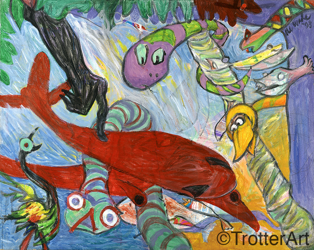 BIG BIRD PLANE 16x20